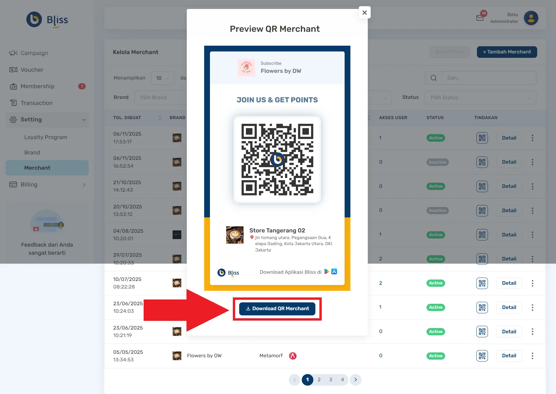 Cara cetak qr merchant